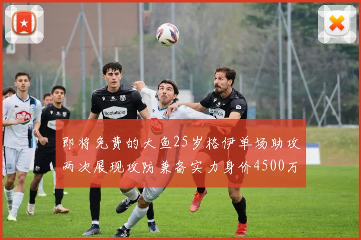 即将免费的大鱼25岁格伊单场助攻两次展现攻防兼备实力身价4500万